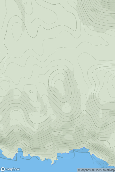 Thumbnail image for Dubh Chreag [Moidart and Ardnamurchan] showing contour plot for surrounding peak
